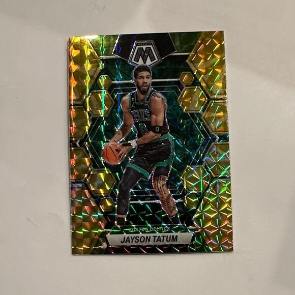 Panini Mosaic Basketball Trading Card - Gold and Green of Jayson Tatum mint - Picture 1 of 3